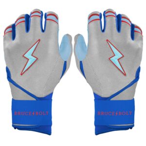 James Outman Signature Series Long Cuff Batting Gloves - Metallic Silver