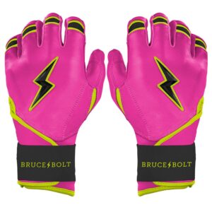 Bear Series Long Cuff Batting Gloves - Pink Lightning