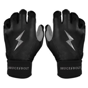 Chrome Series Short Cuff Batting Gloves - Black