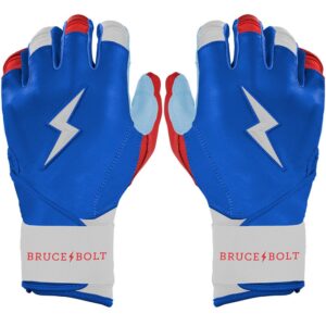 Bear Series Long Cuff Batting Gloves - Red, White & Blue